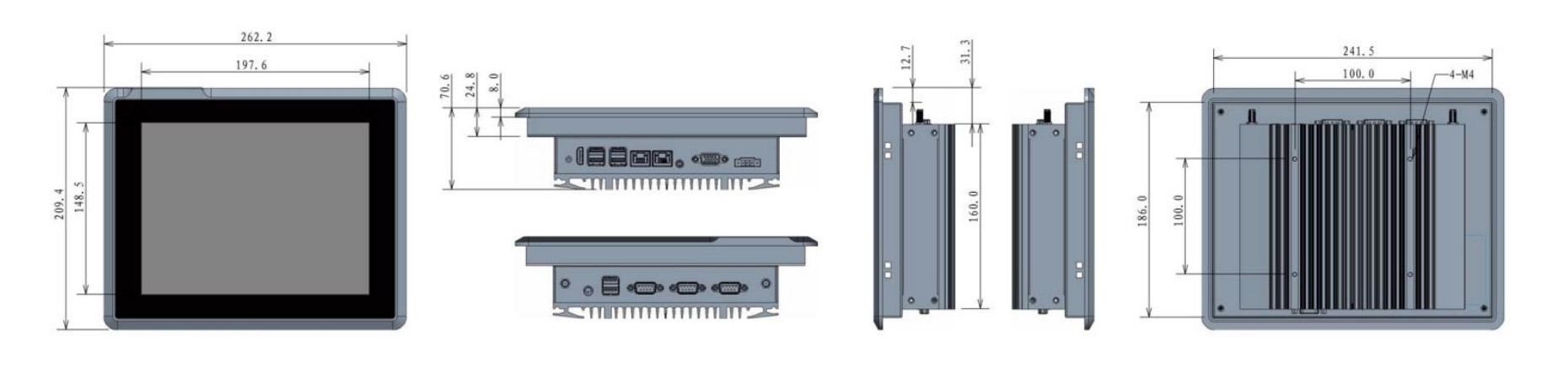 10-inch Epoxy-Coated Industrial Panel PC