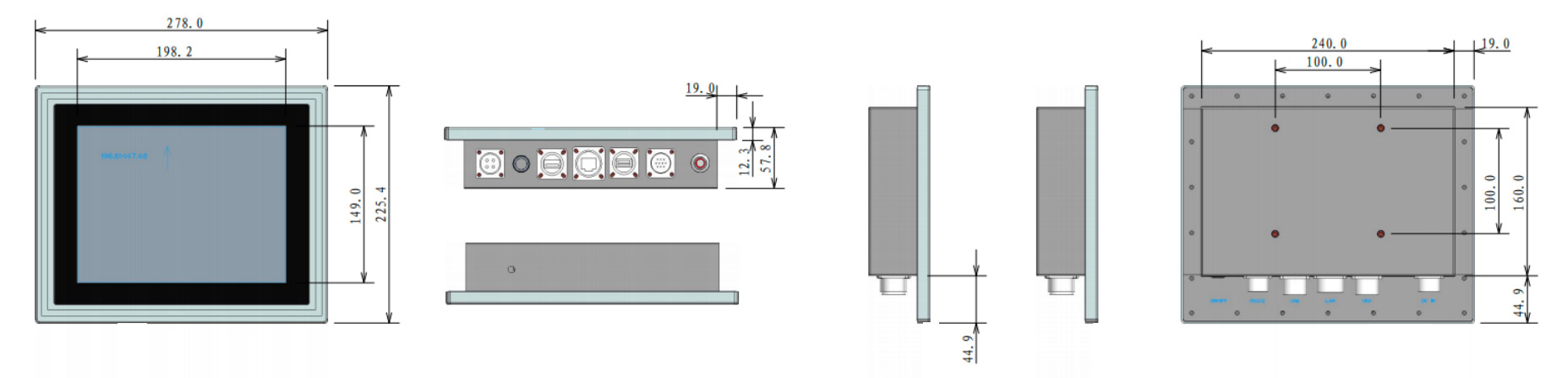 10寸工业防水一体机