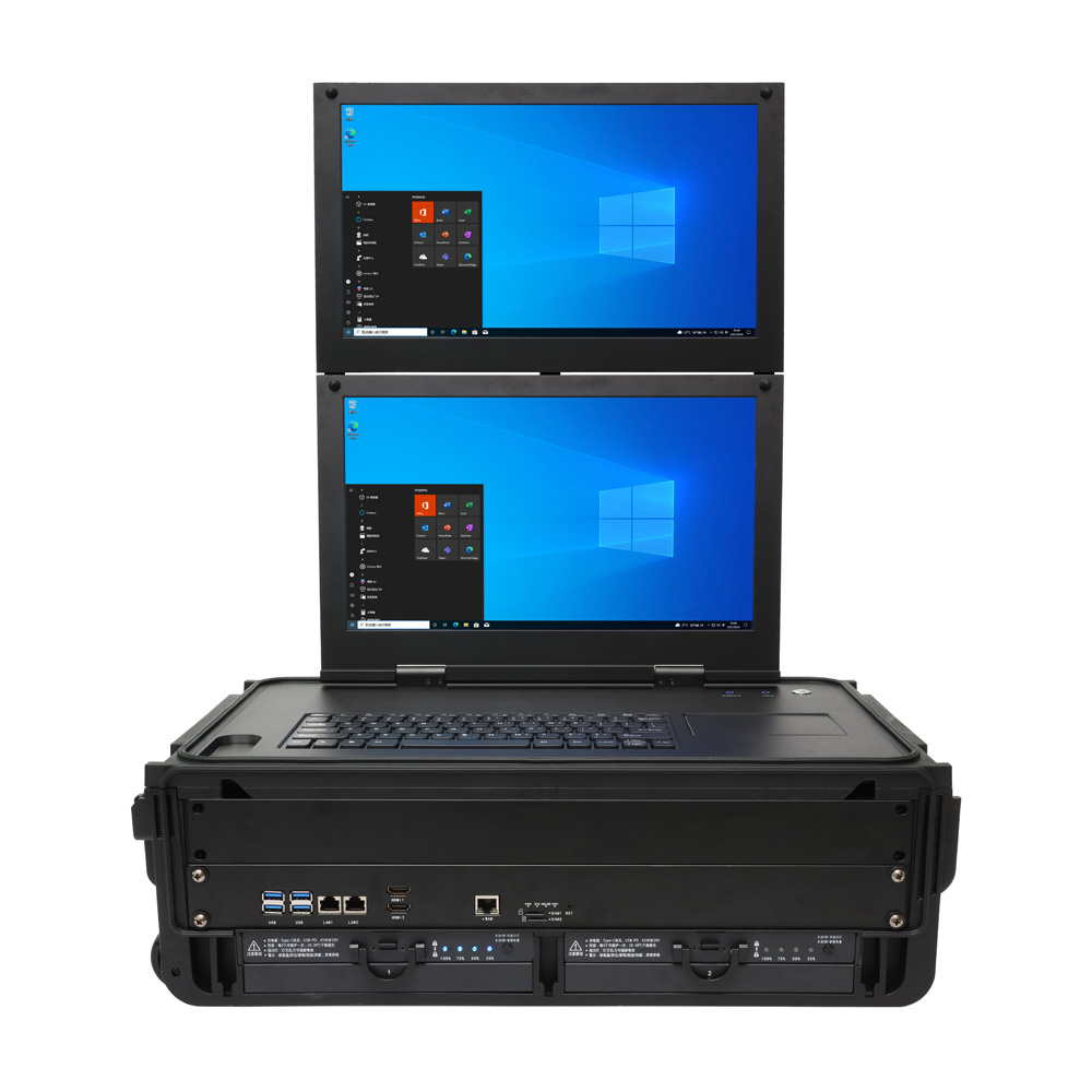 SPC-W1590B-2P 双屏便携式综合显控平台