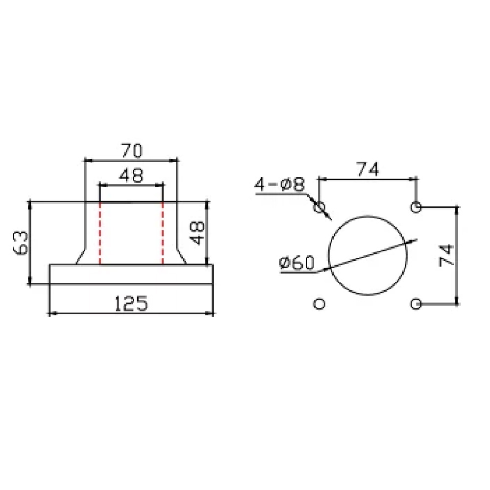 304不锈钢固定底座