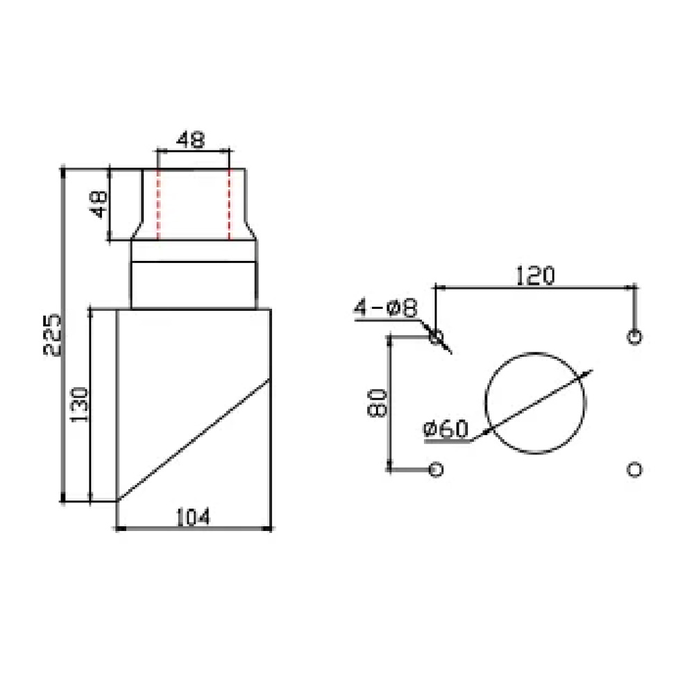 304不锈钢垂直墙座