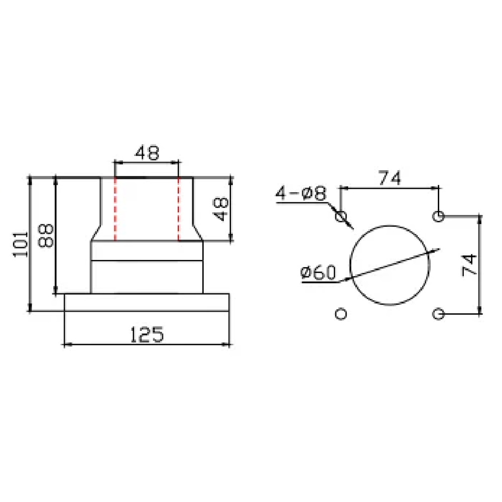 304不锈钢旋转底座