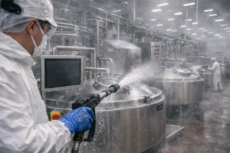 乳制品牛奶厂生产后消毒